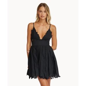 NWT PQ Swim Midnight Black Beatrice Dress XS/S Minidress Whimsy Sun $154 Flirty